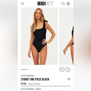 Beach Riot Black One-Piece Swimsuit